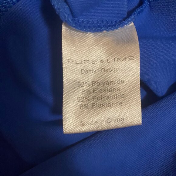 Pure Lime Blue & Green Active V-Neck Top – Size M (8/10) | Danish Design - Picture 7 of 7